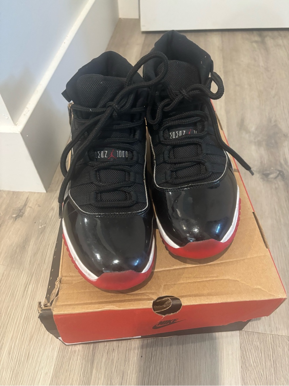 Nike  Jordan Kids Black/Red 11 Retro Sneakers